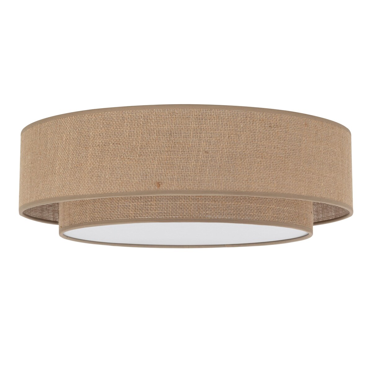 Lampa sufitowa TK Lighting CALISTO JUTA 4 biała/juta 4xE27 50x50 cm skandynawska do salonu i sypialni