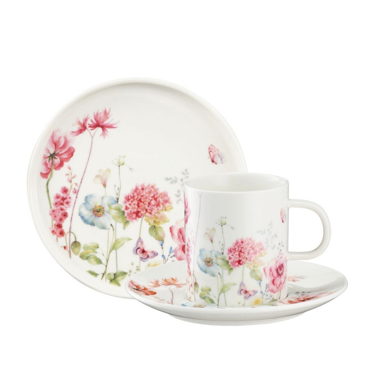 VILLA ITALIA Zestaw kawowy na 6 osób porcelanowy GARDENO