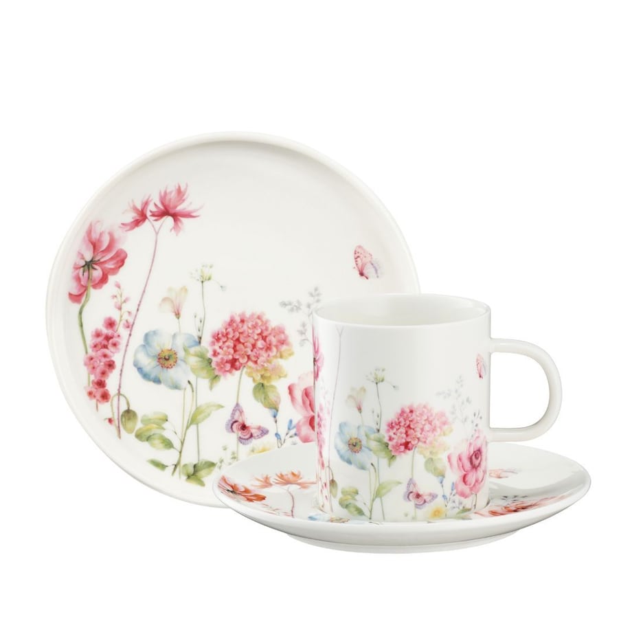 VILLA ITALIA Zestaw kawowy na 6 osób porcelanowy GARDENO