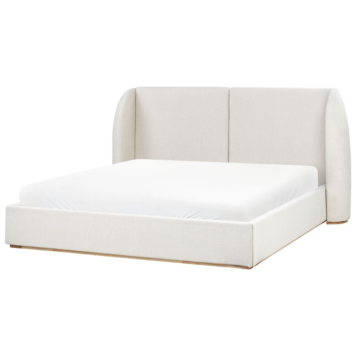 Łóżko z pojemnikiem MONESTIER 180 x 200 cm Złamana biel