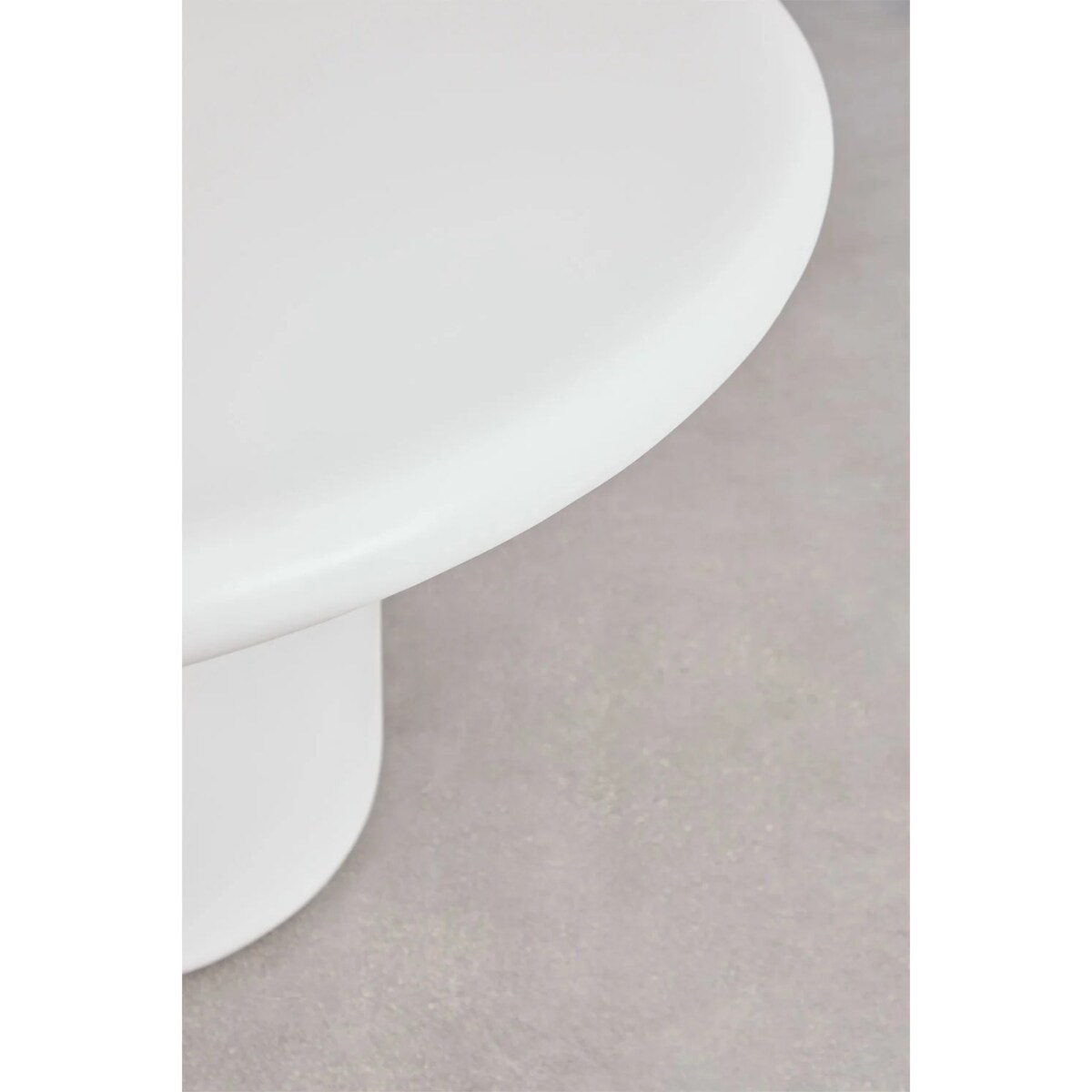 Okrągły stół do jadalni z cementu Namara biały Ø120 cm