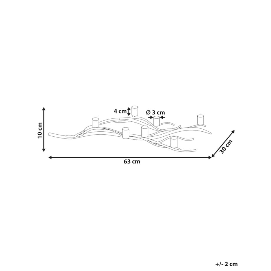 Świecznik ARRENTELA Metal 10 cm Złoty