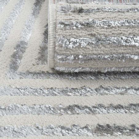 Dywan nowoczesny Tori 67x120 cm e-floor OEKO-TEX geometryczny szary