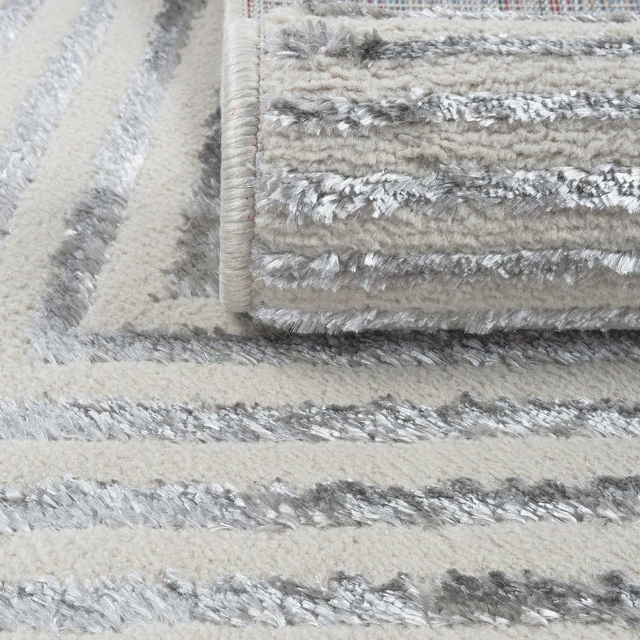 Dywan nowoczesny Tori 67x120 cm e-floor OEKO-TEX geometryczny szary