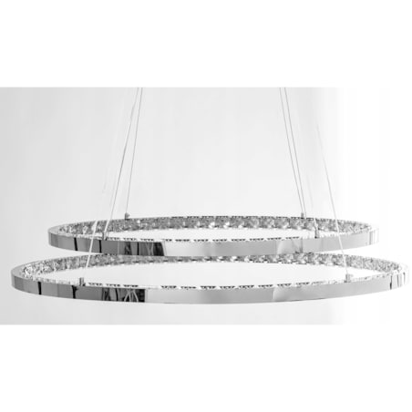 Kryształowa Lampa Sufitowa Żyrandol Ringi Led