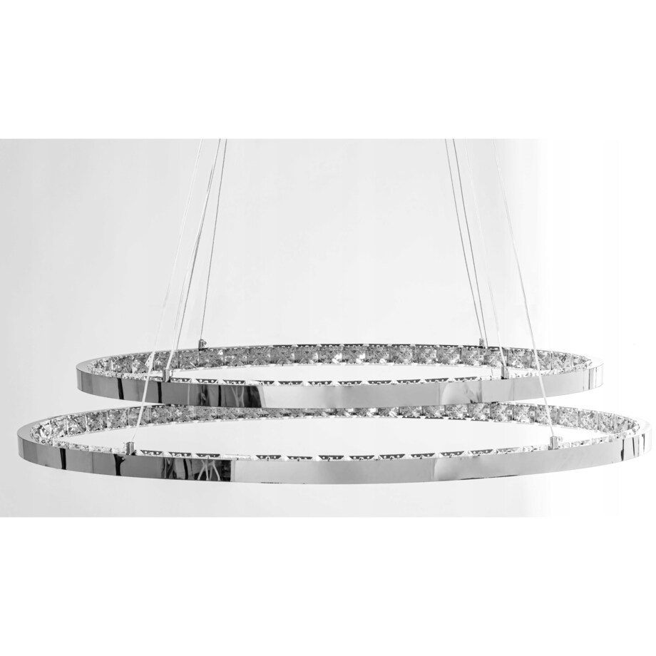 Kryształowa Lampa Sufitowa Żyrandol Ringi Led