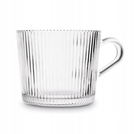 6x 400 ml KUBEK FILIŻANKA szklanka w paski na herbatę kawę latte desery