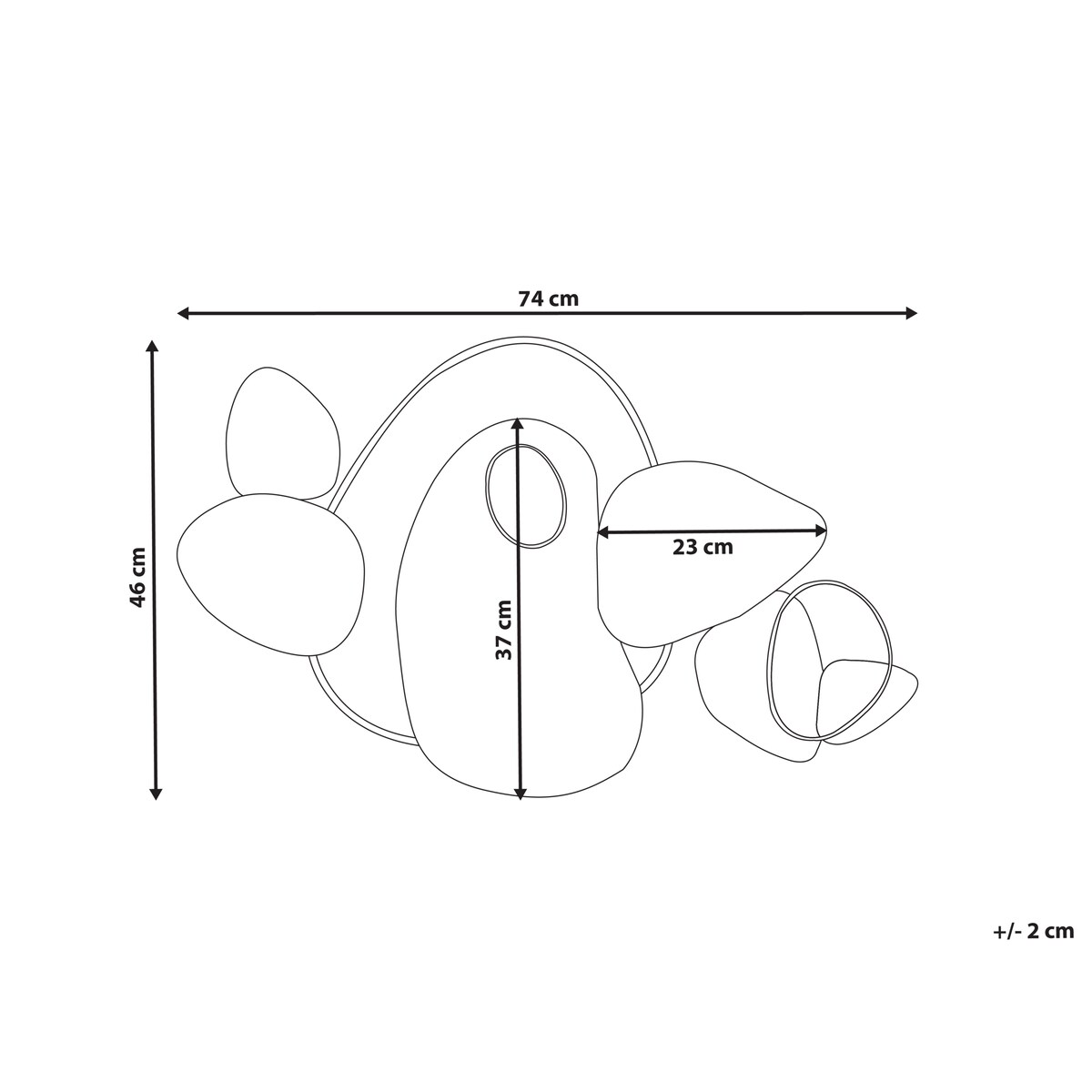 Dekoracja ścienna CLANE Metal 46 cm Złoty