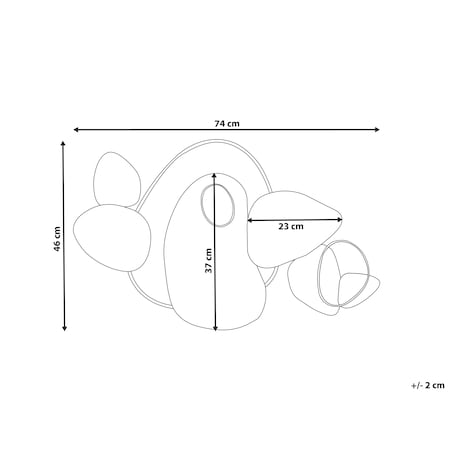 Dekoracja ścienna CLANE Metal 46 cm Złoty