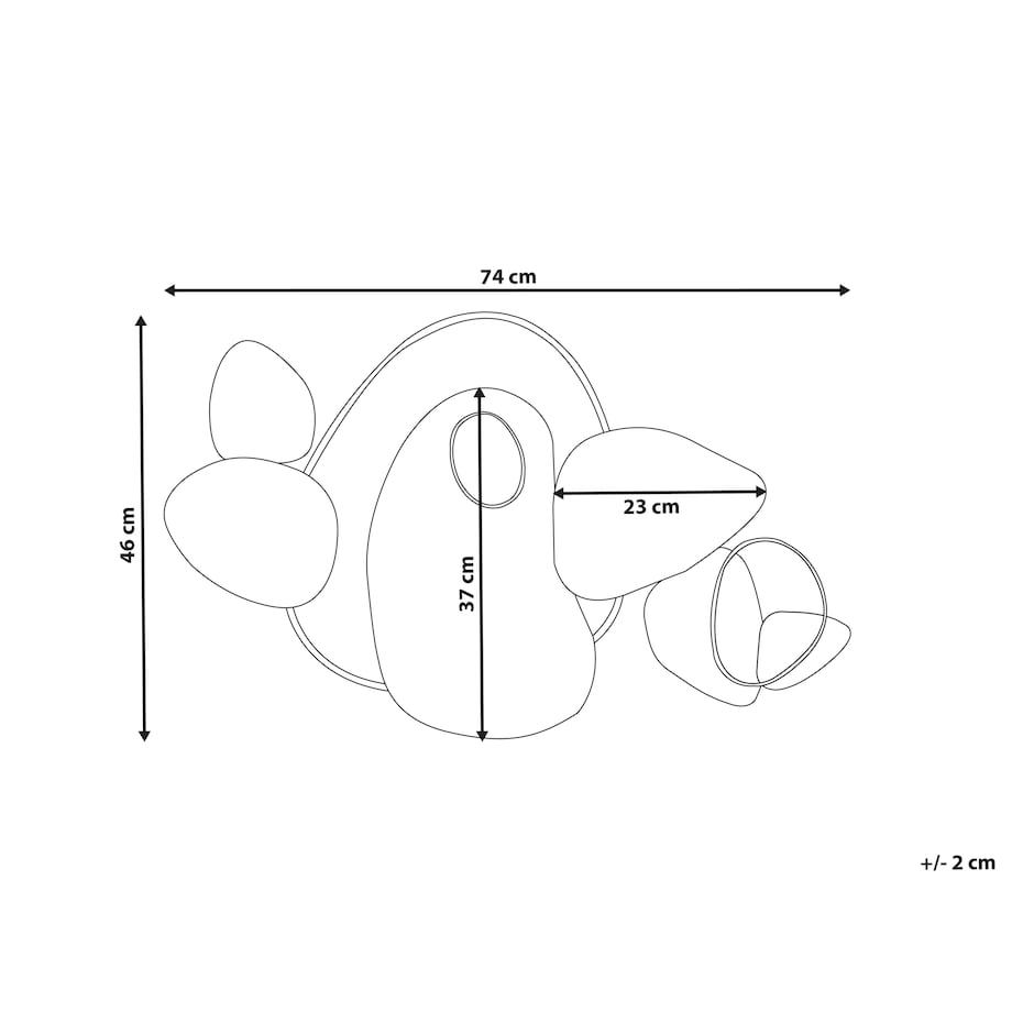 Dekoracja ścienna CLANE Metal 46 cm Złoty