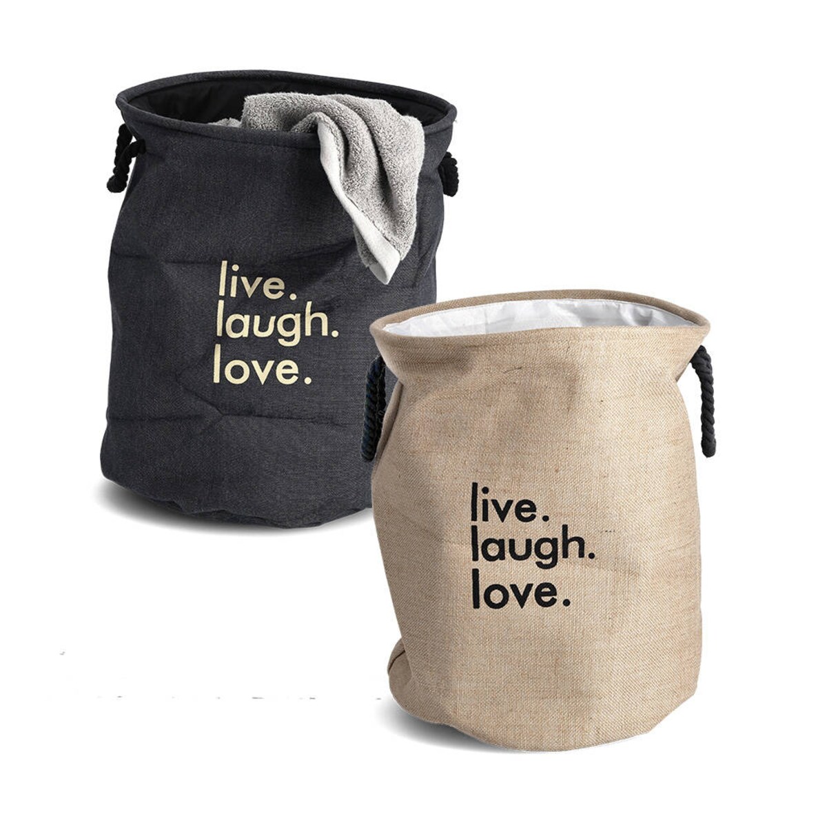 Kosz na pranie DENIM, okrągły, 60 L