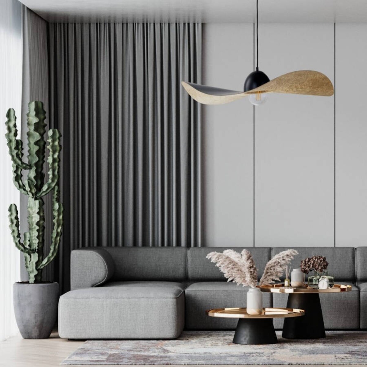 Salonowy zwis KAPELLO metalowa lampa wisząca do jadalni czarna