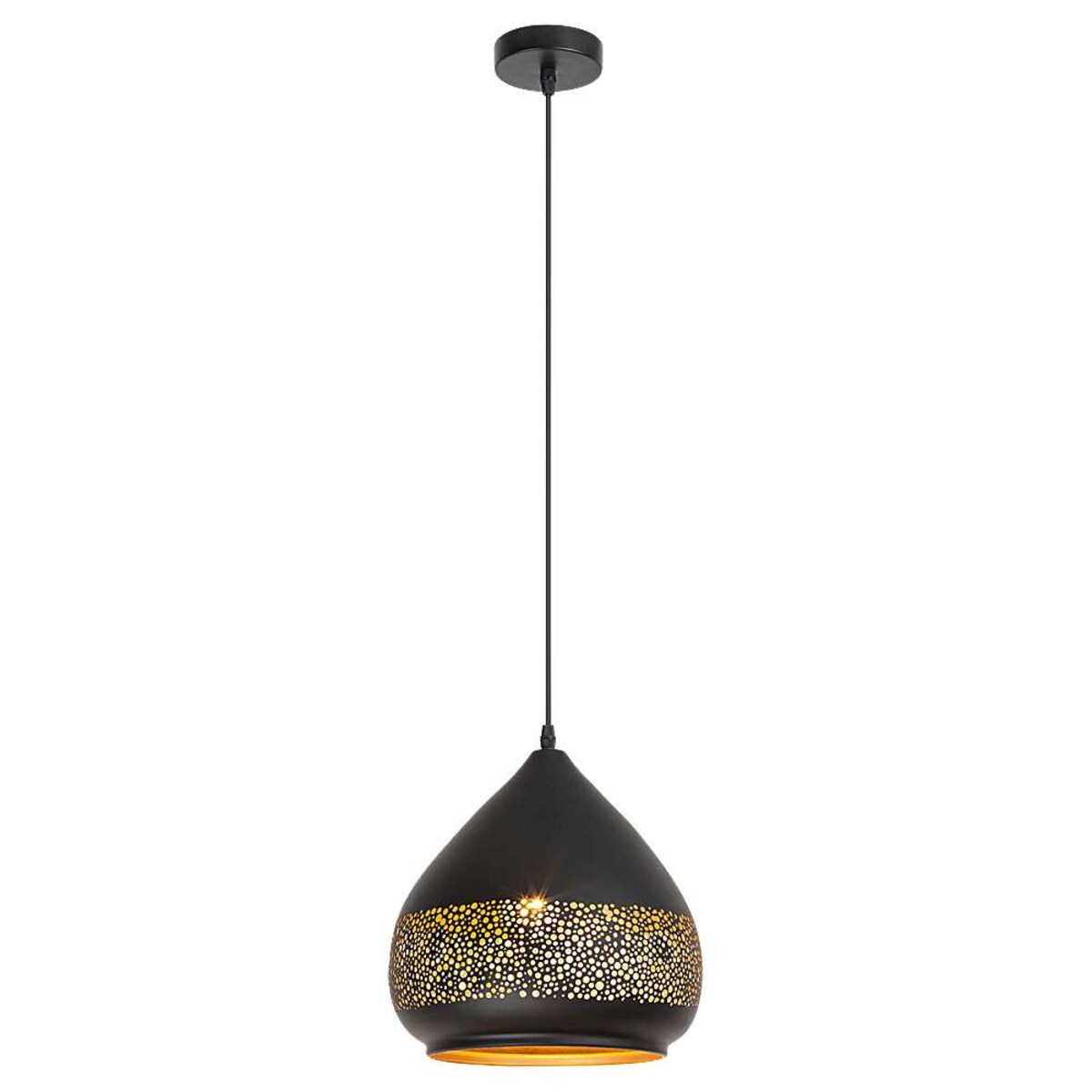 LAMPA wisząca KAIA 2278 Rabalux ażurowa OPRAWA orientalny zwis czarny złoty