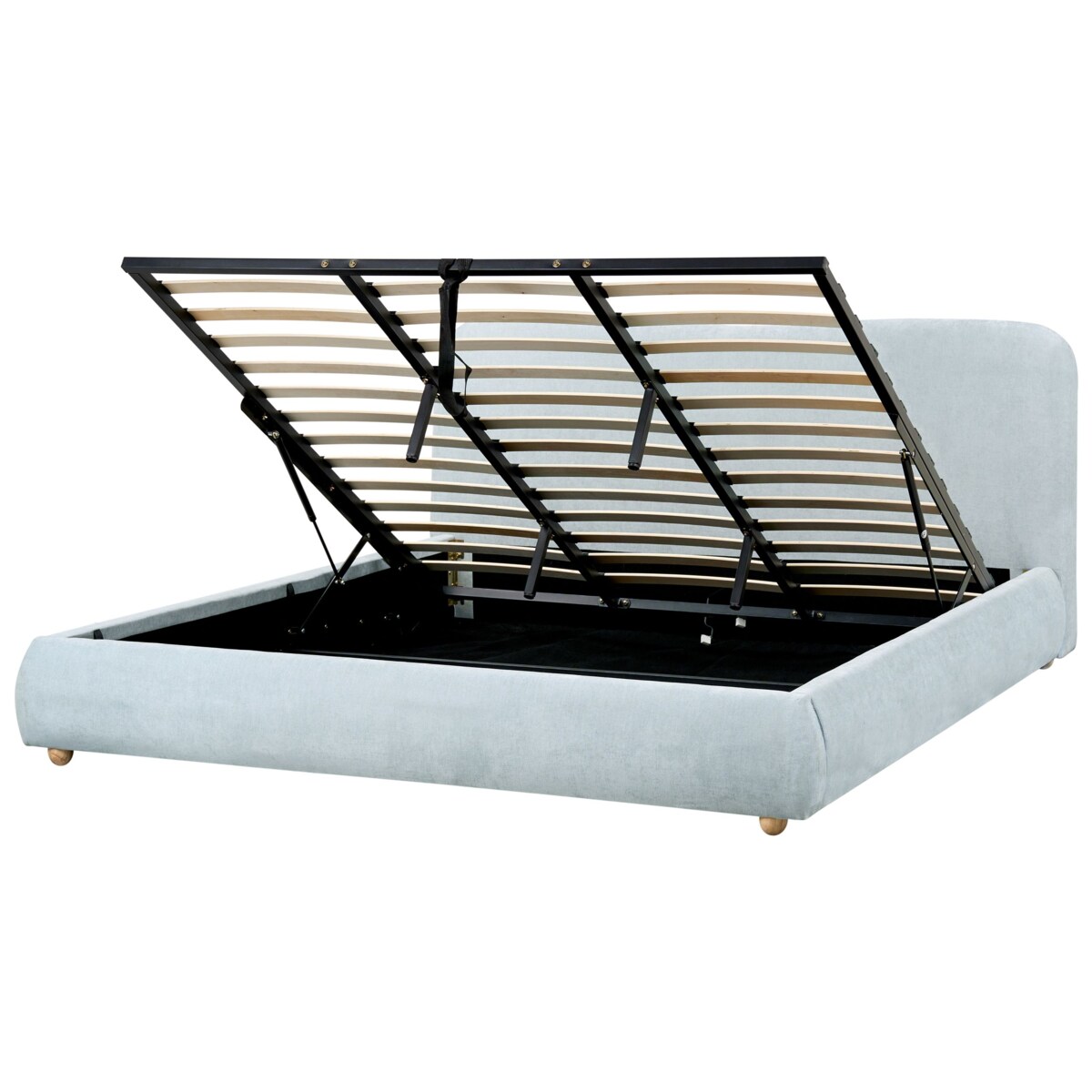 Łóżko z pojemnikiem BLAGNAC 180 x 200 cm Błękitny