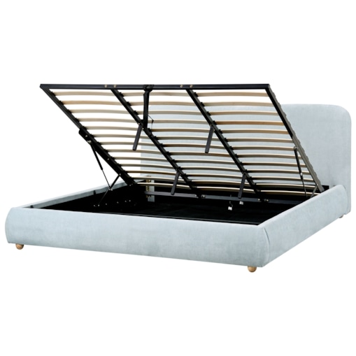 Łóżko z pojemnikiem BLAGNAC 180 x 200 cm Błękitny