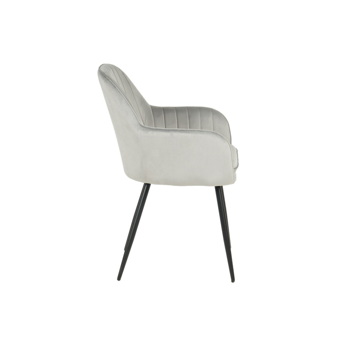 KRZESŁO TAPICEROWANE VELVET WELUR DO SALONU JADALNI KUCHNI SZARE MIA BLACK