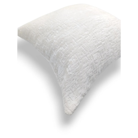 Duża biała poduszka 50x50 Bess - waniliowa biel