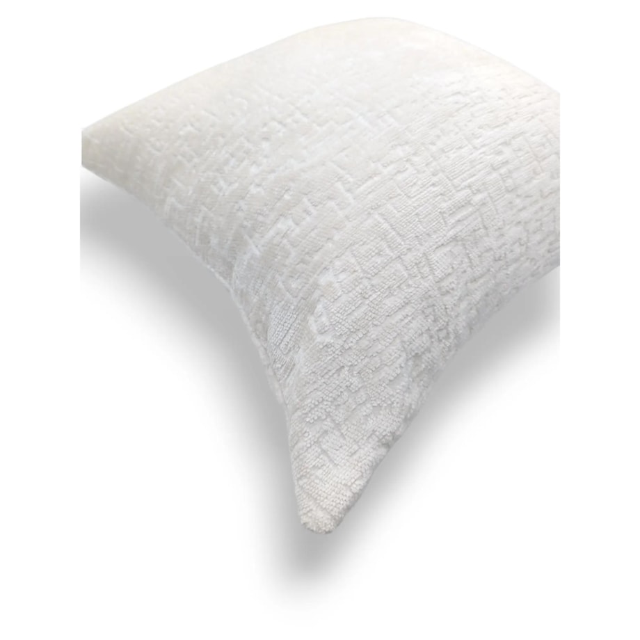 Duża biała poduszka 50x50 Bess - waniliowa biel