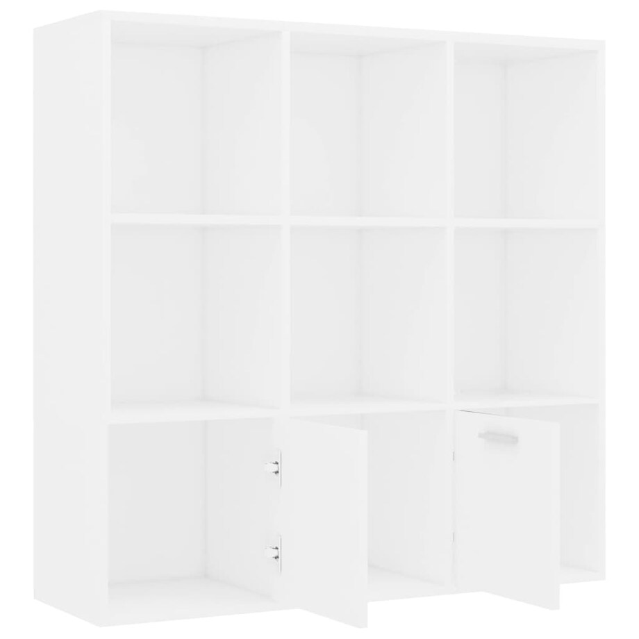vidaXL Regał na książki, biały, 98x30x98 cm, materiał drewnopochodny