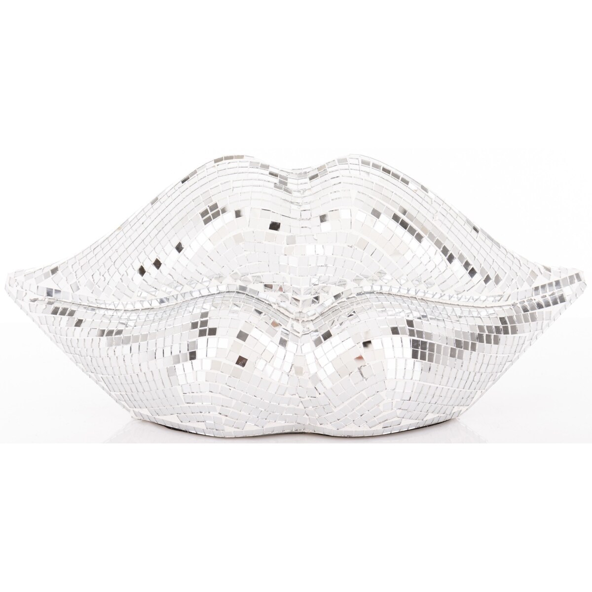 Dekoracja - srebrne USTA 15,5x33x10 cm