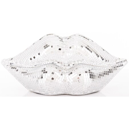 Dekoracja - srebrne USTA 15,5x33x10 cm