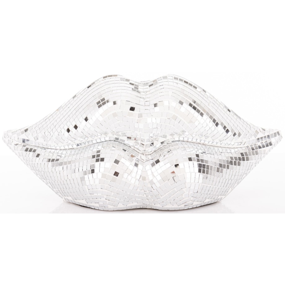 Dekoracja - srebrne USTA 15,5x33x10 cm