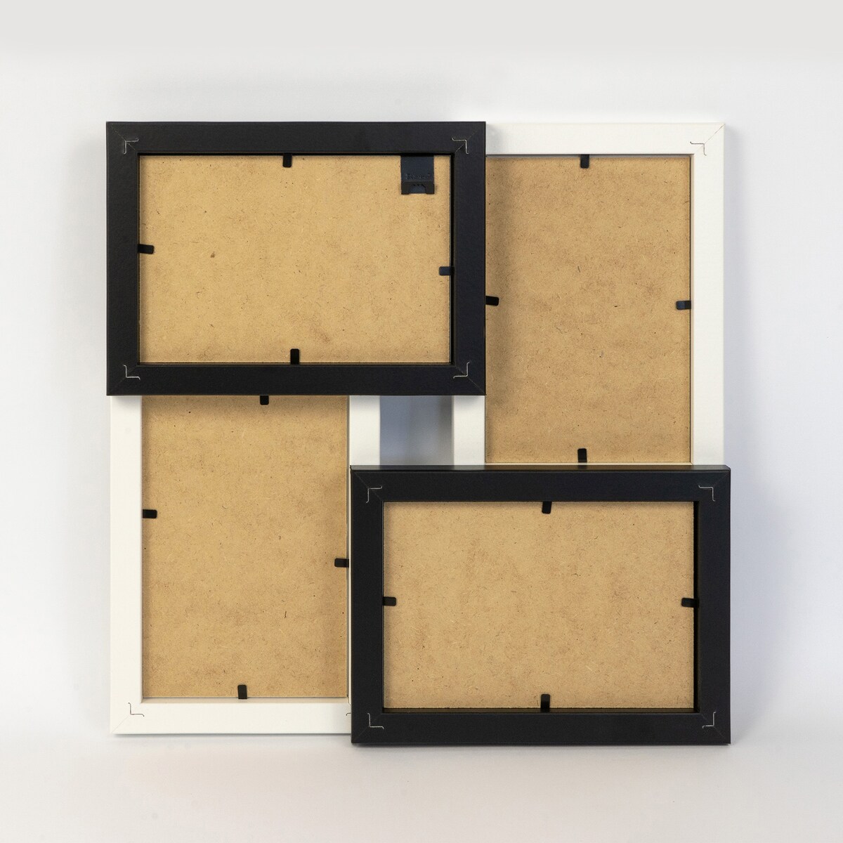 Multirama ramka na zdjęcia. Czarno-biała multirama na cztery zdjęcia 10x15 cm Ramka na zdjęcia 4 w 1 MULTI HEN 1-2 FRAMAI