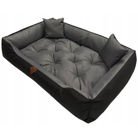 Legowisko Dla Psa Kanapa Posłanie 100X75 Cm Wodoodporne Poduszki Pikowane Szare