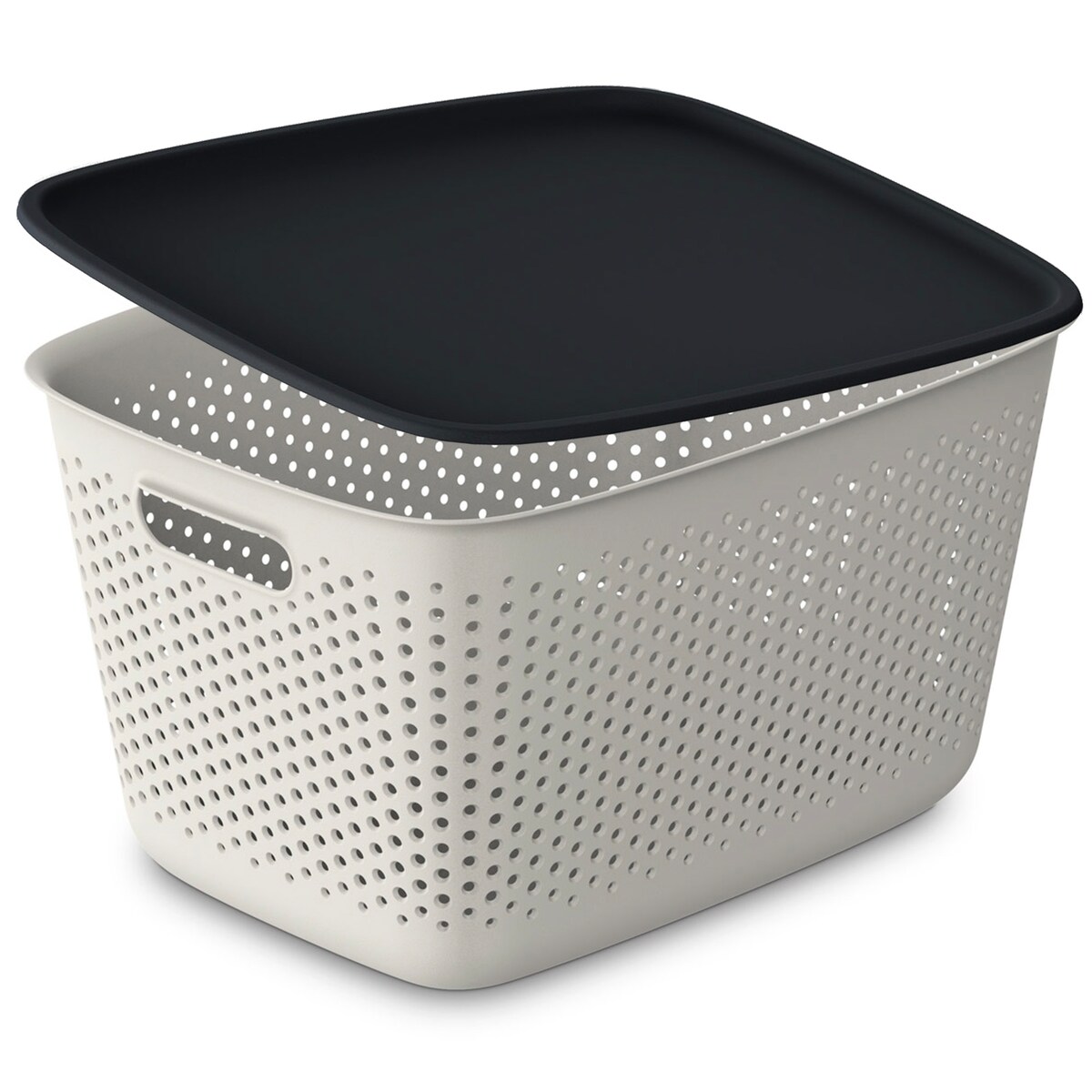 Pojemnik Plastikowy Ażurowy Pudełko Plastikowe Zamykany Z Pokrywką Box 17 L