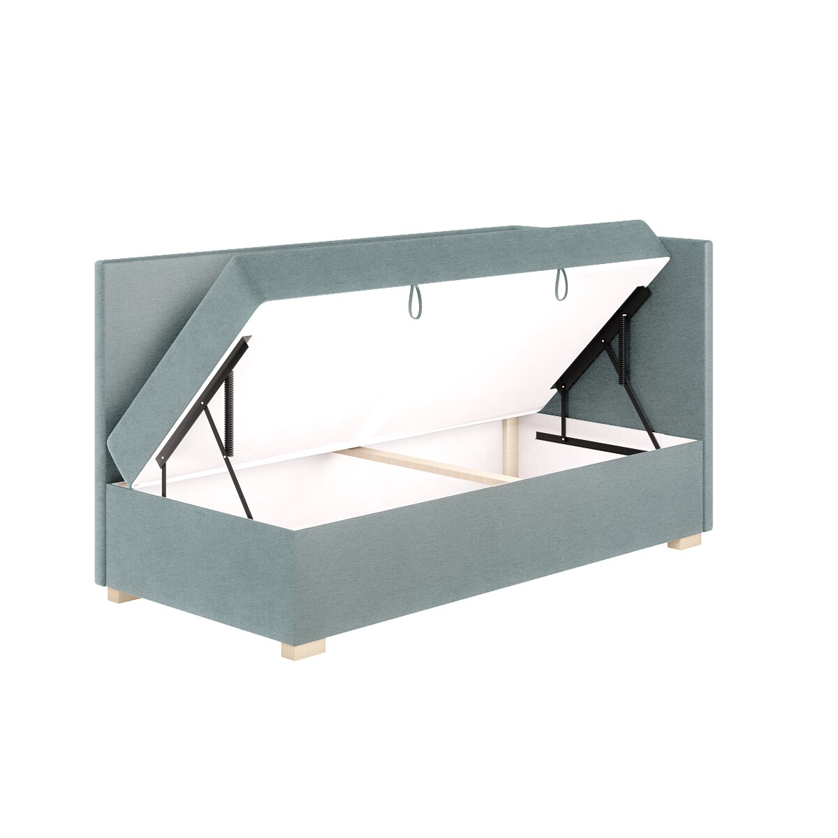 Mesonica Łóżko Flexi, błękitne, 90x200, Prawostronne