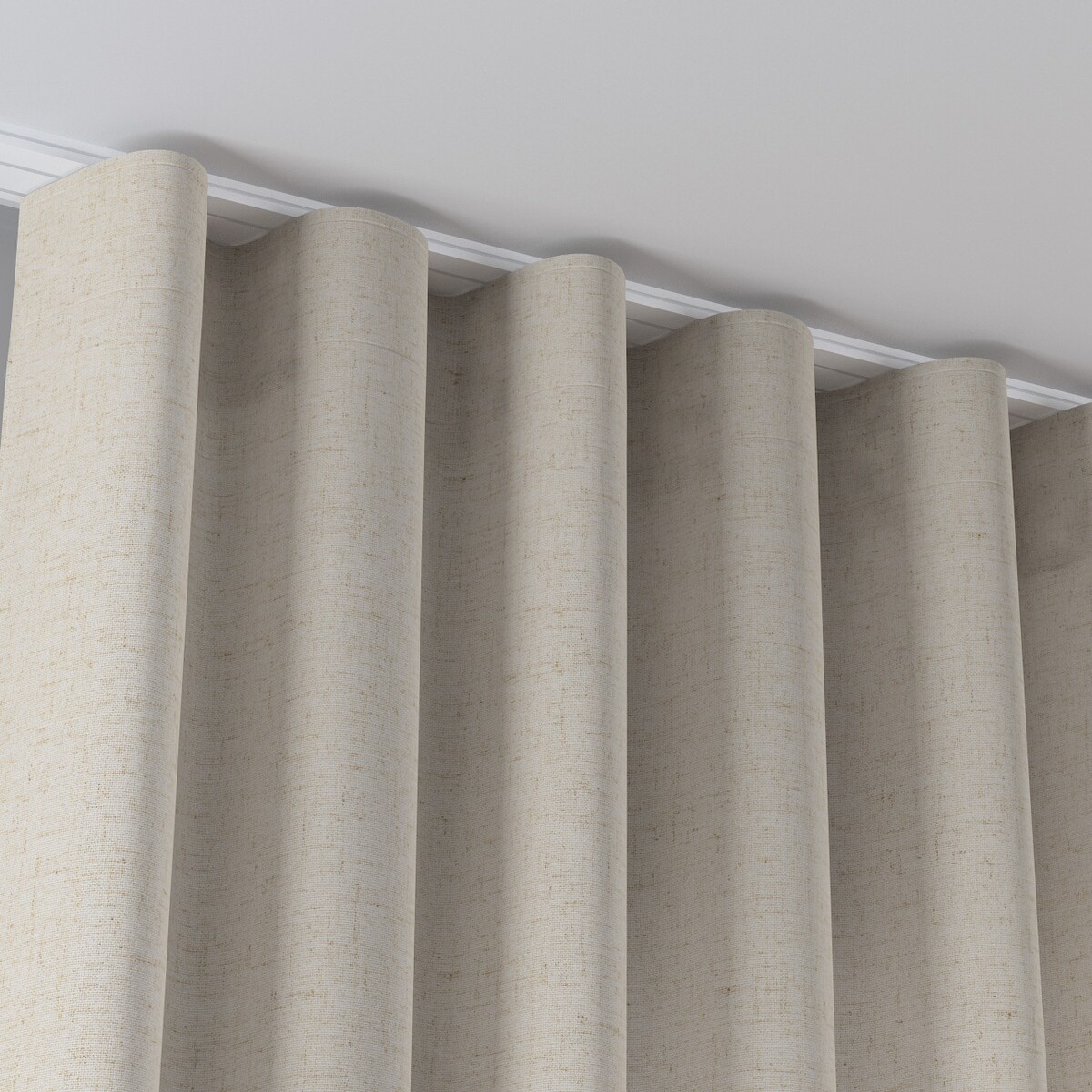 Zasłona na taśmie wave 130x260 beżowy