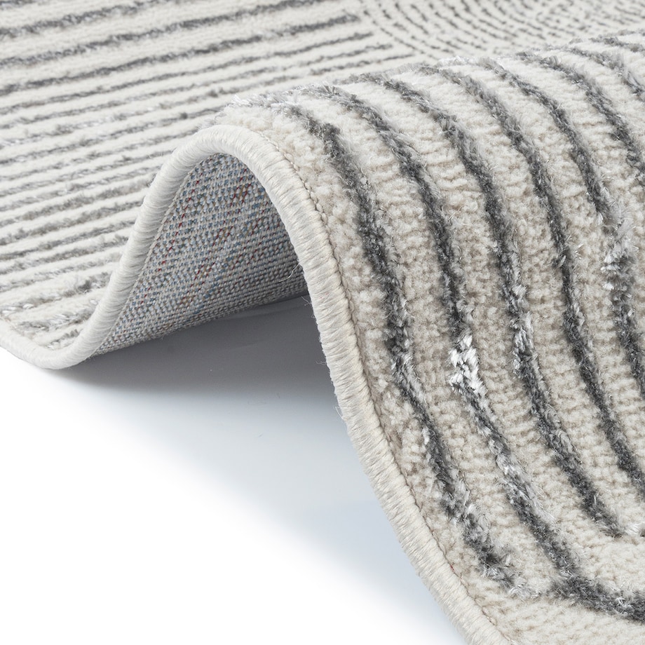 Dywan nowoczesny Tori 67x120 cm e-floor OEKO-TEX geometryczny szary