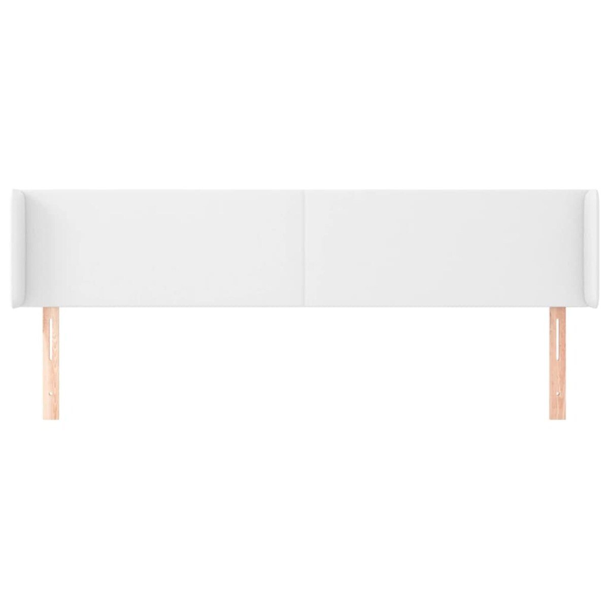 vidaXL Zagłówek uszak, biały, 203x16x78/88 cm, sztuczna skóra