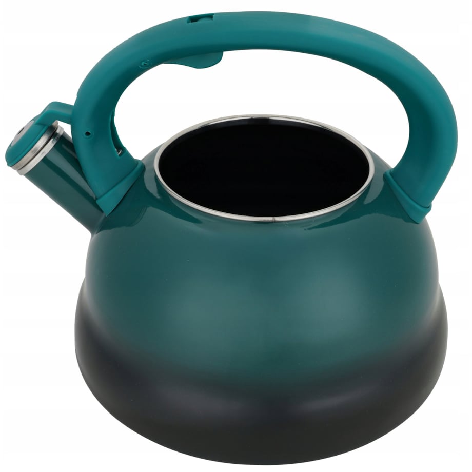 Czajnik Emaliowany Retro 2.2L Zielony Z Gwizdkiem Indukcja Gaz