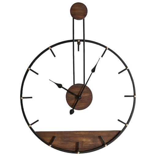Zegar ścienny TAUGON 60 cm Metal Czarny