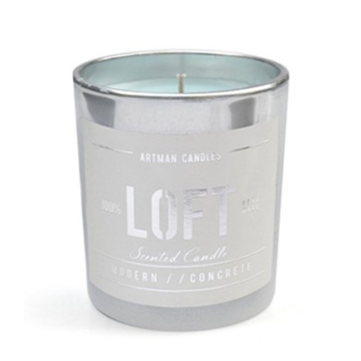 Świeca LOFT SZKLANKA woskowa turkus 7,4x8,3cm zapachowa