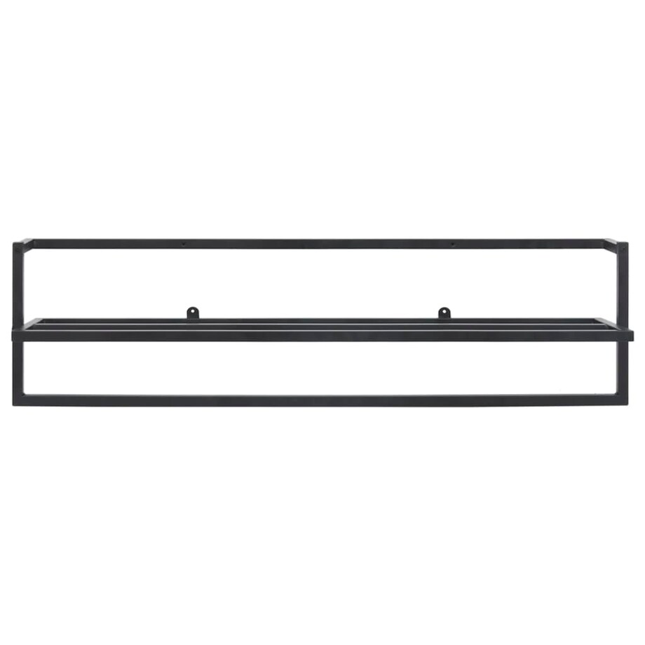 vidaXL Stojak na ręcznik, czarny, 95x25x22 cm, żelazny