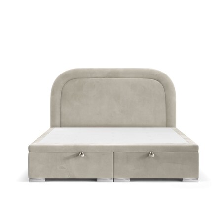 Łóżko tapicerowane HARMONY 180x200 z pojemnikiem, Jasny Beż, tkanina Uttario 2979