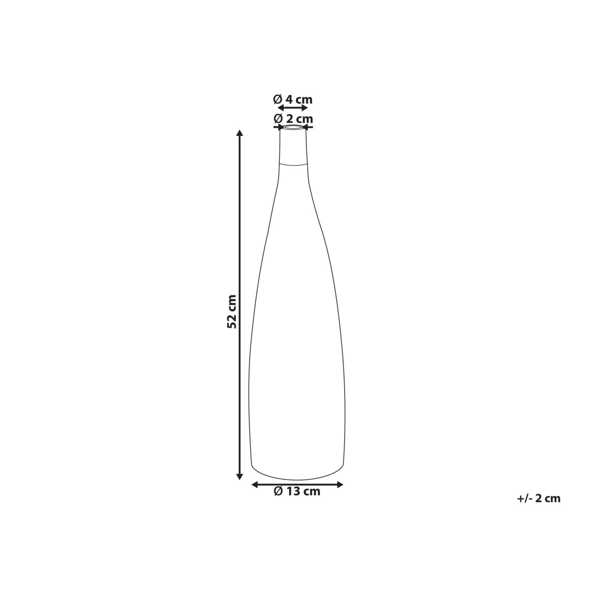 Wazon na kwiaty z terakoty 52 cm brązowy BURGOS