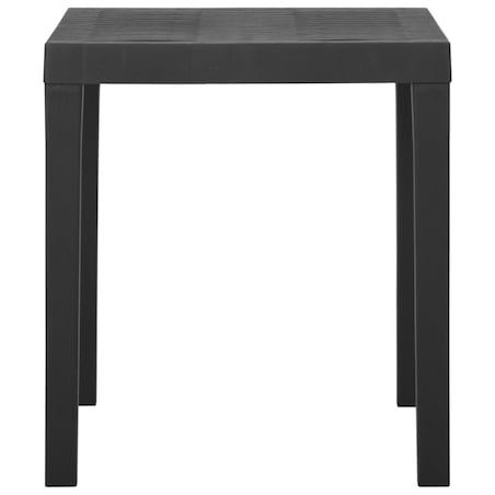 vidaXL Stolik ogrodowy, szary, 79 x 65 x 72 cm, plastikowy