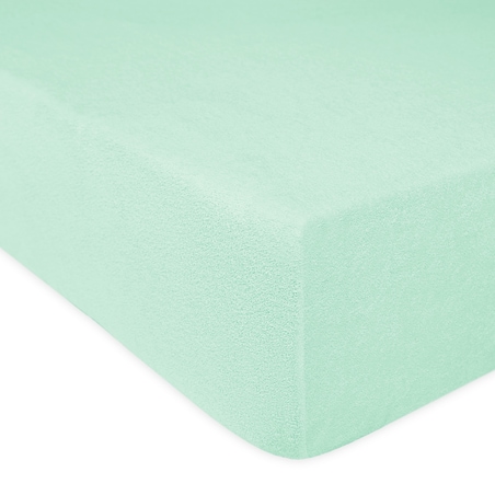 Prześcieradło frotte z gumką 120x200 kolor morski