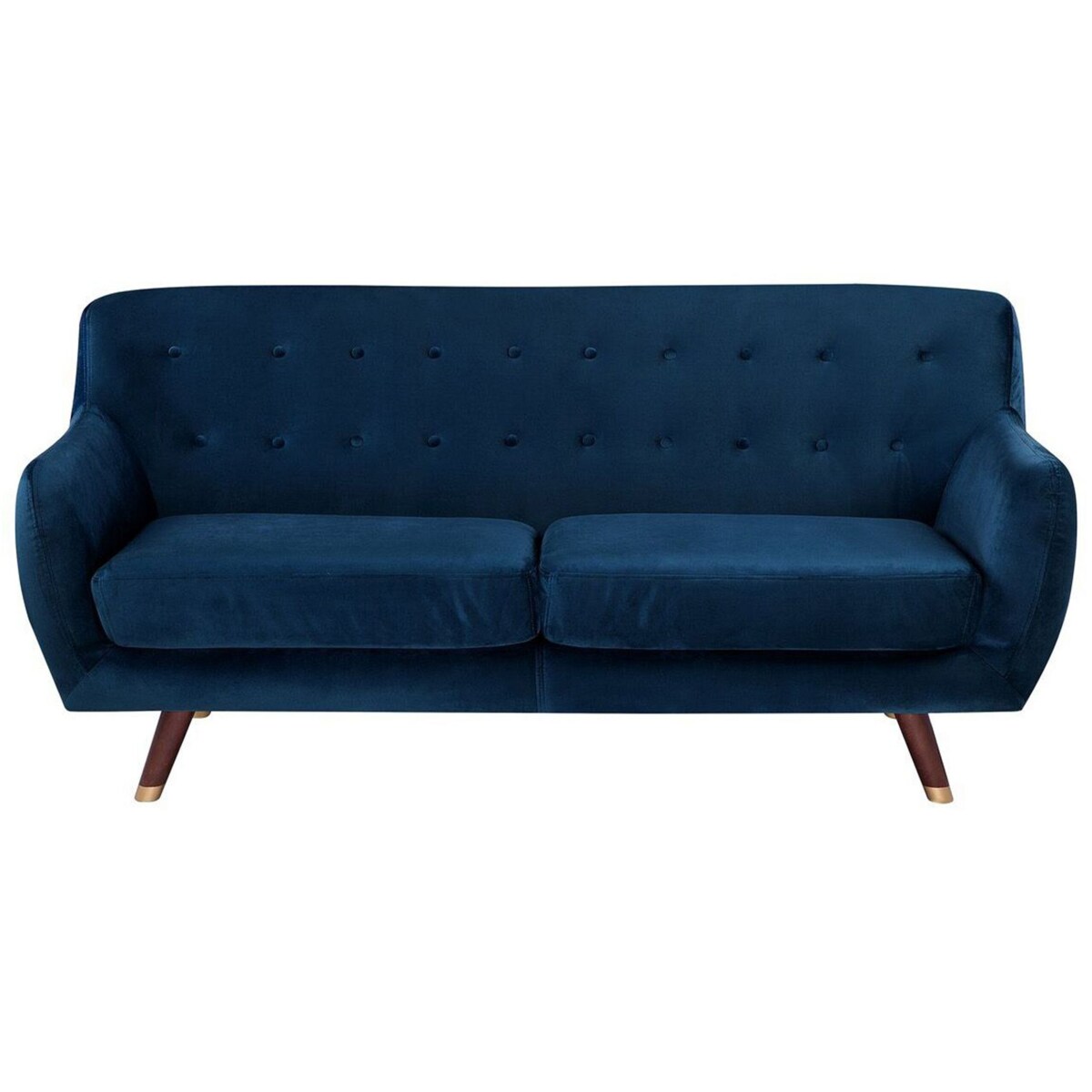 Sofa 3-osobowa welurowa niebieska BODO