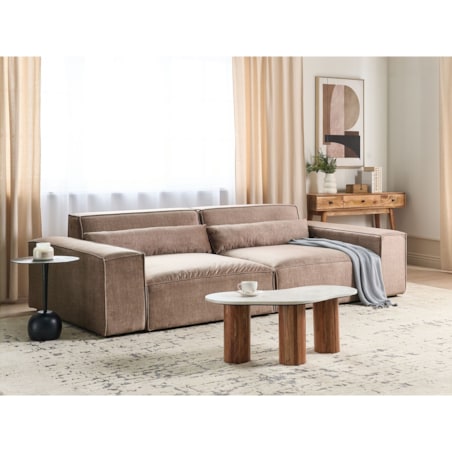 Sofa modułowa 2-osobowa brązowa HELLNAR