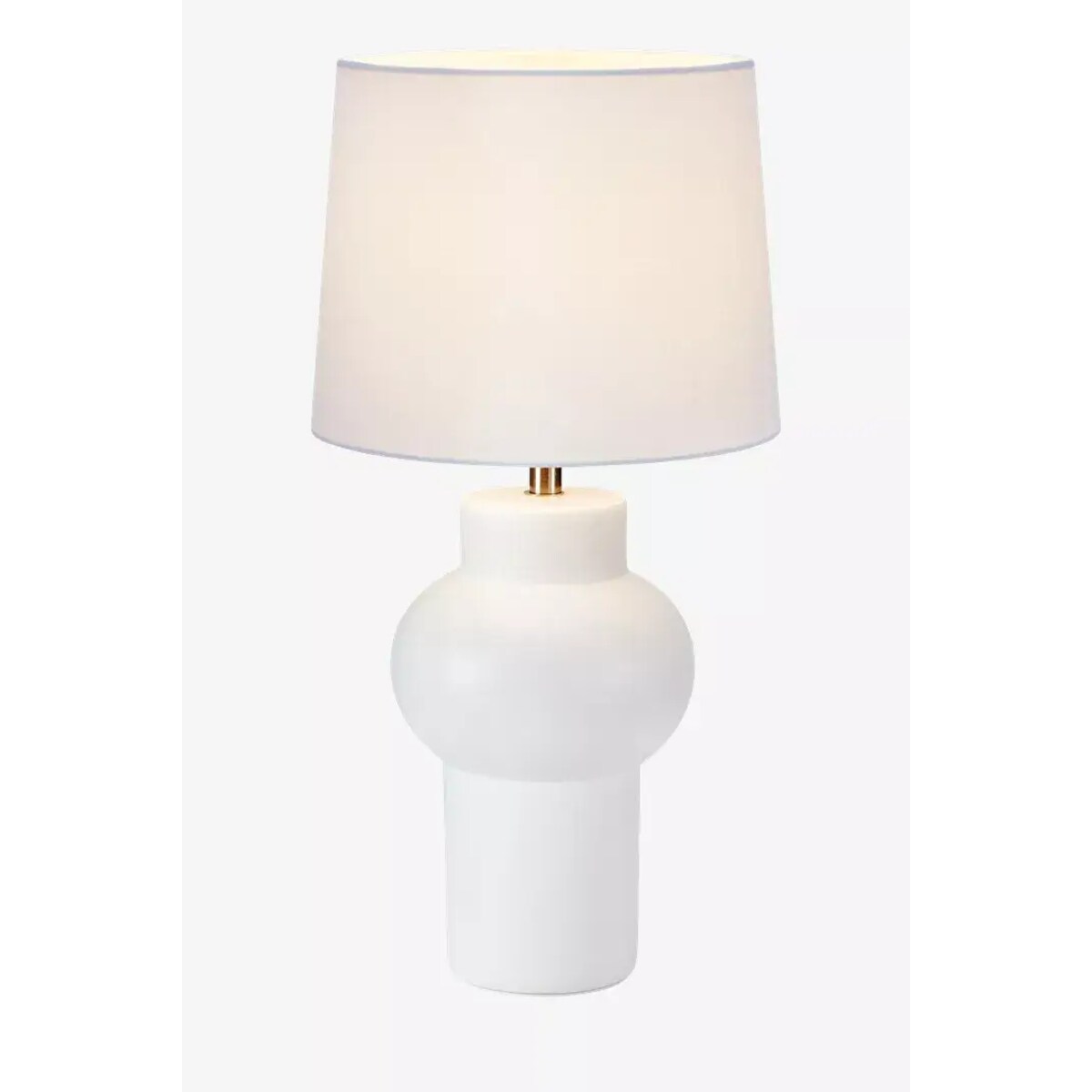 Biała lampa stojąca Shape do biura z abażurem na stół