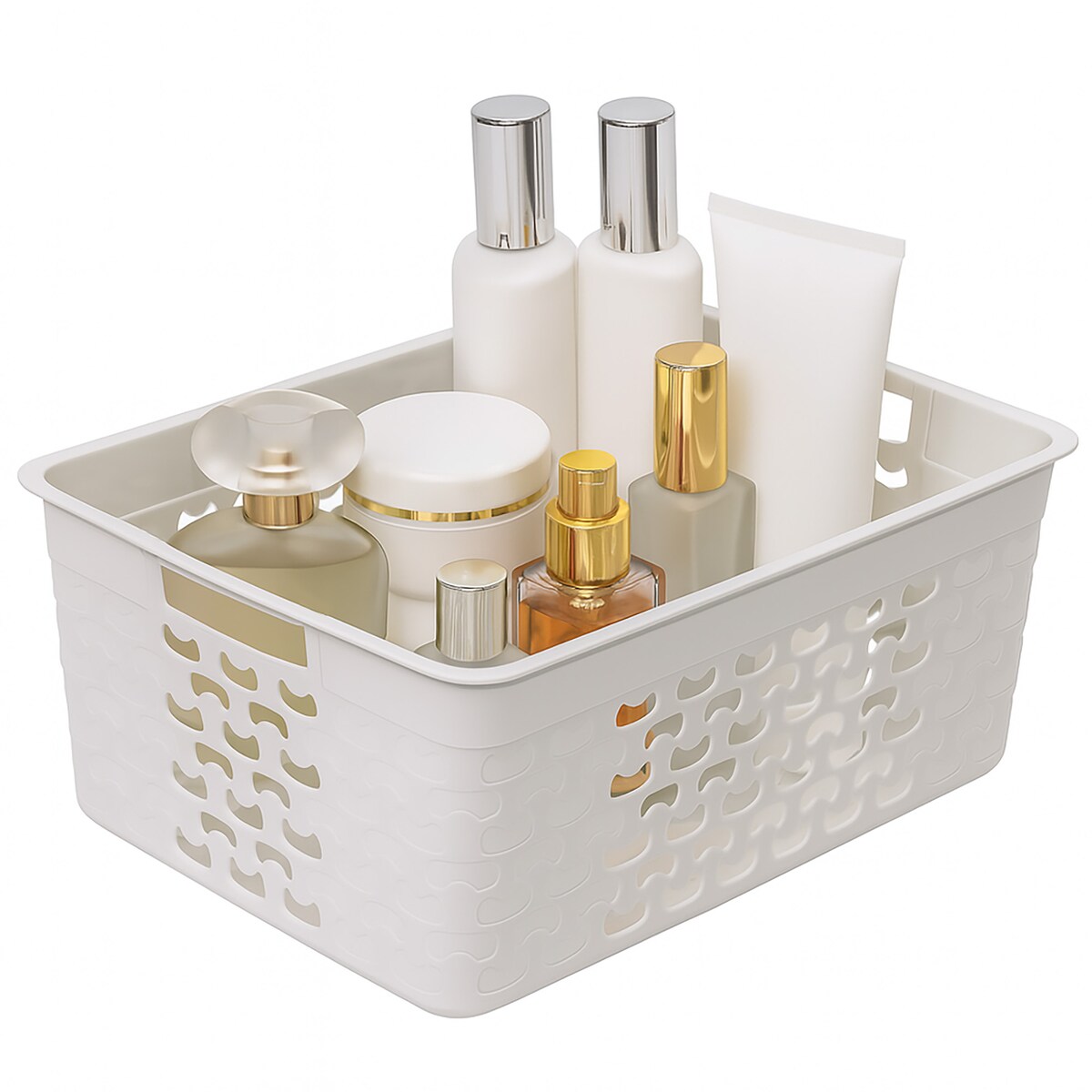 Koszyk Ażurowy Koszyczek Pudełko Organizer Biały