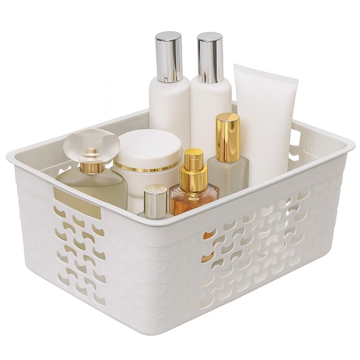 Koszyk Ażurowy Koszyczek Pudełko Organizer Biały