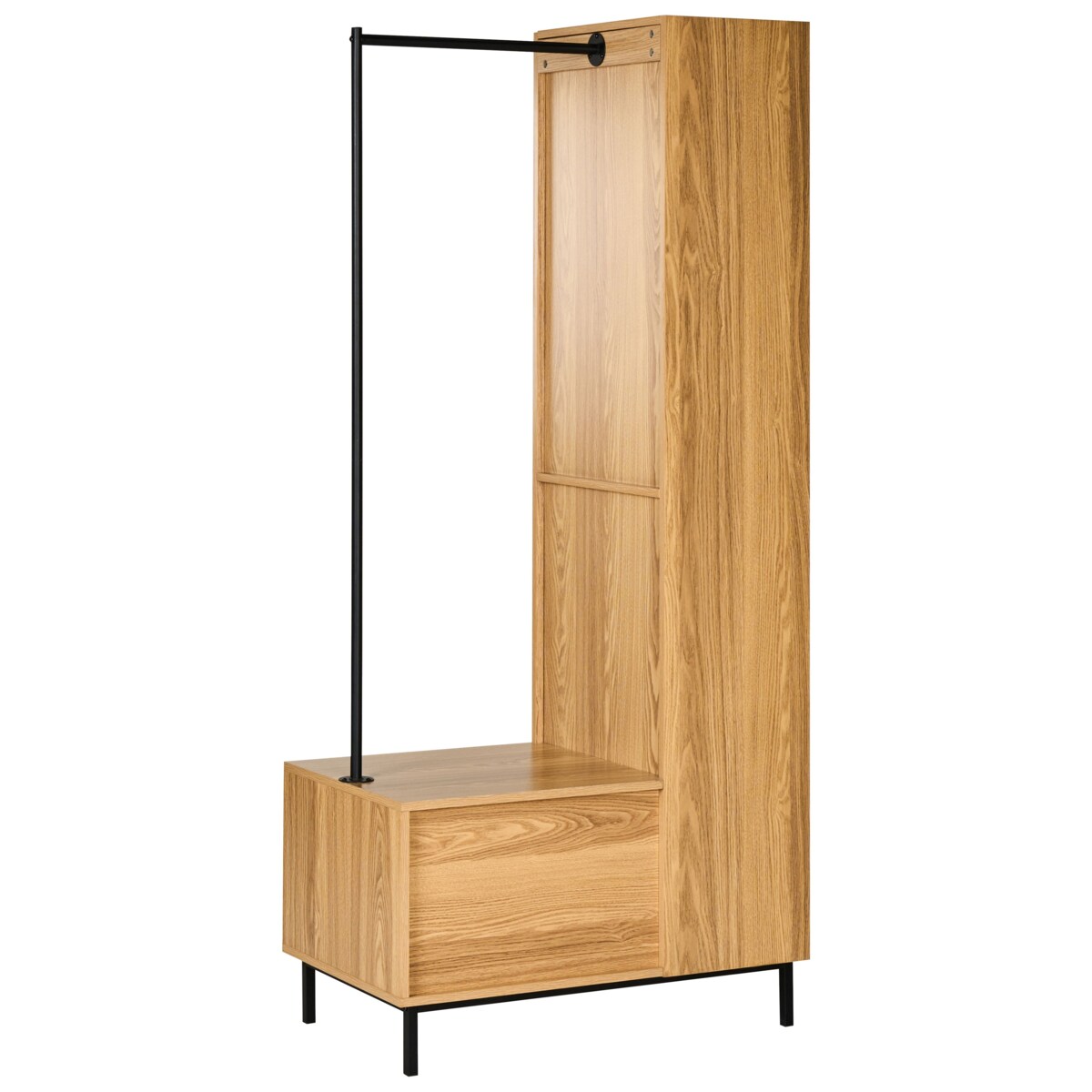 Otwarta szafa 5 półek LEANDRO Jasnobrązowy