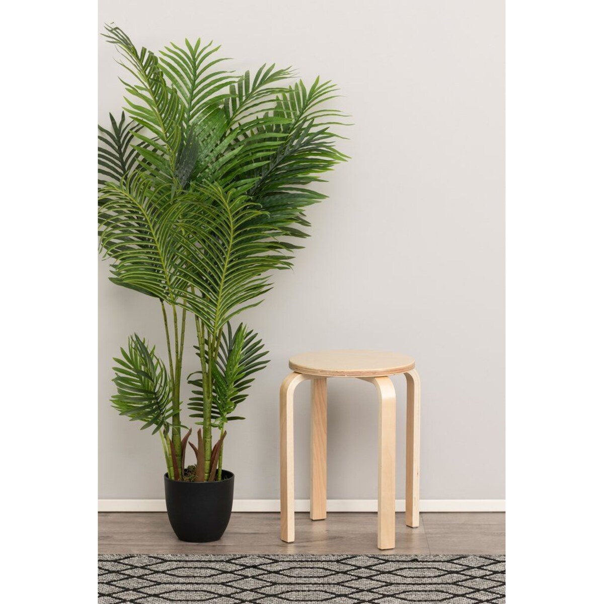 Taboret z drewna brzozy, Ø 39 cm