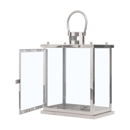 Lampion stalowy 39 cm srebrny TENERIFE