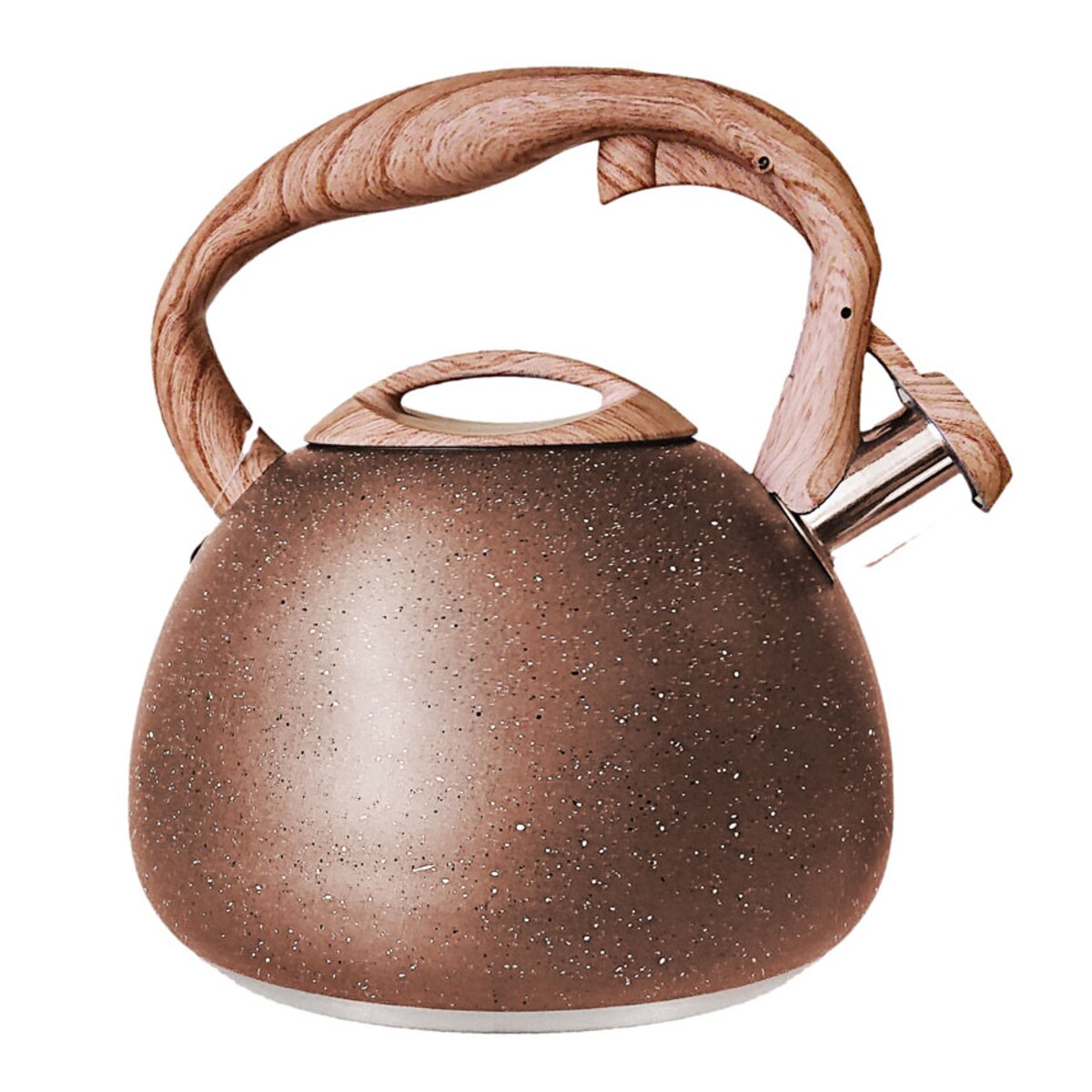 Czajnik stalowy z gwizdkiem 2.8L Wood Line miedziany KLAUSBERG